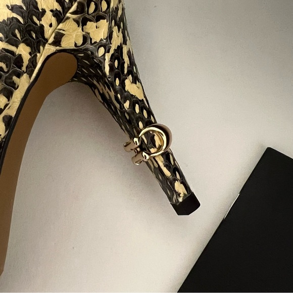 Coach Leather Peep Toe Helled Ankle Boots - New In Box - Size 8.5 - Reemoly - Picture 14 of 16